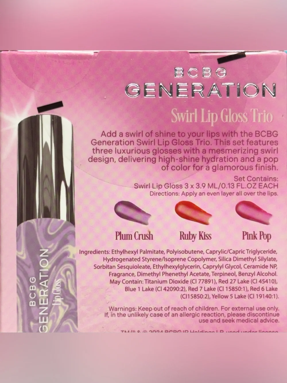 BCBGeneration Swirl Lip Gloss Trio - Pink Shades